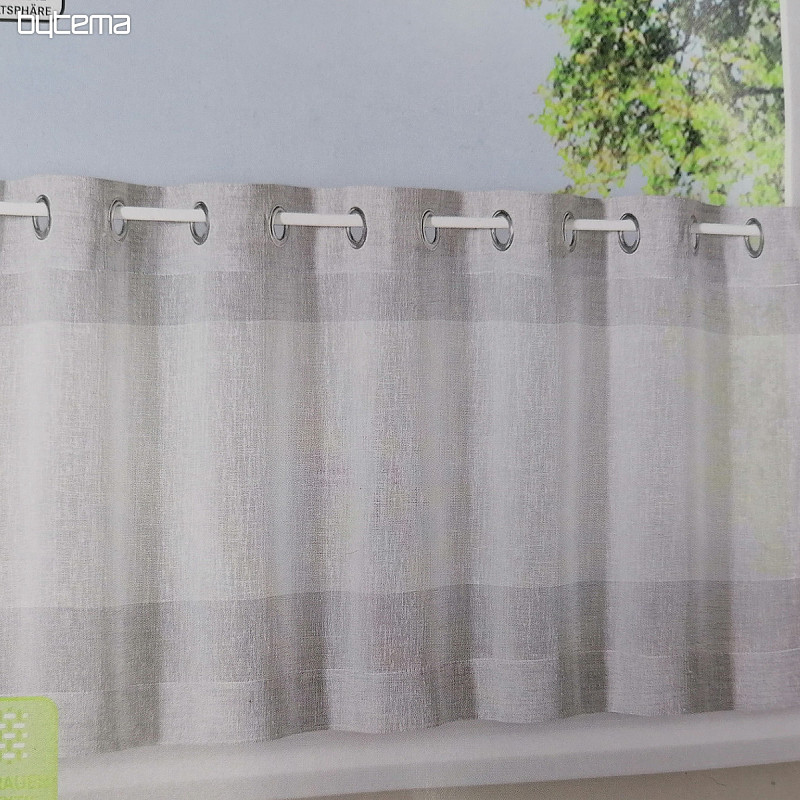 Rideau fini GERSTER crème-gris 50x140 cm