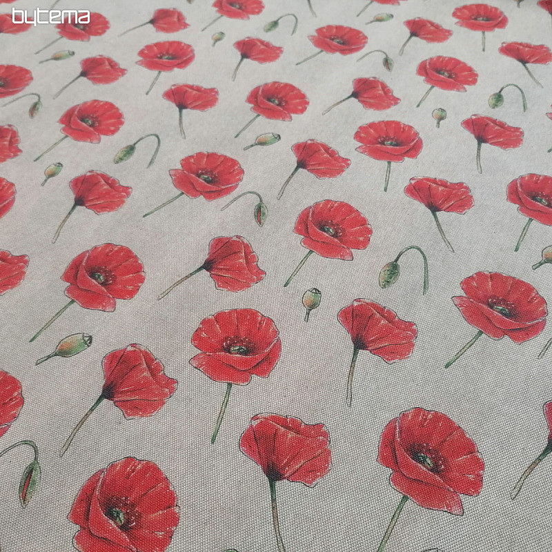 Tissu décoratif Coquelicots - impression numérique primavera
