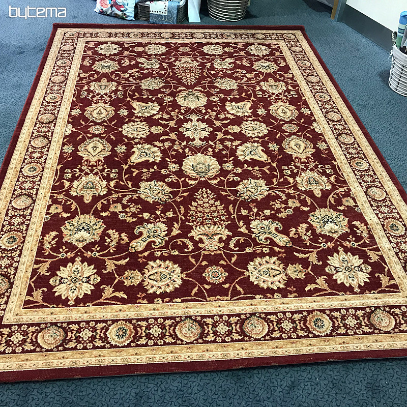 Tapis en laine luxueux PRAGUE rouge/beige