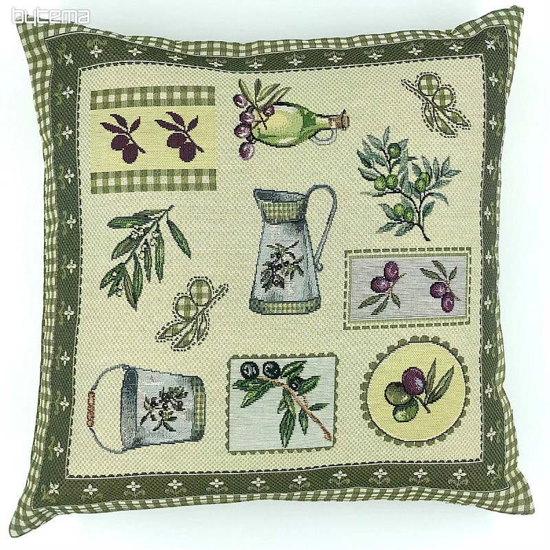 Housse de coussin Gobelin OLIVE