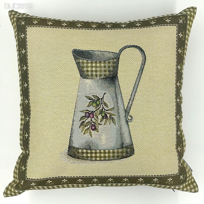 Housse de coussin Gobelin POT D&#39;OLIVE