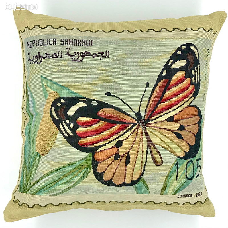 Housse de coussin déco POST STAMP BUTTERFLY
