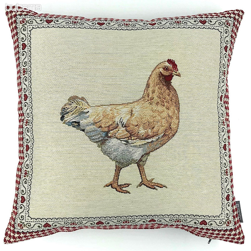 Housse de coussin Gobelin POULE 2