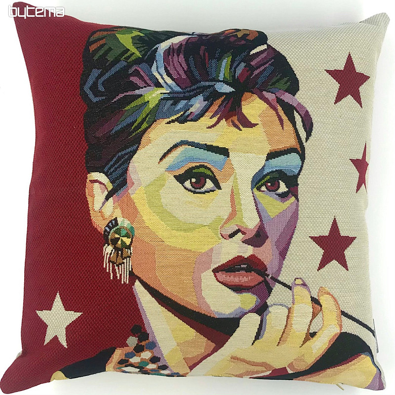 Housse de coussin en tapisserie COMICS Audrey Hepburn