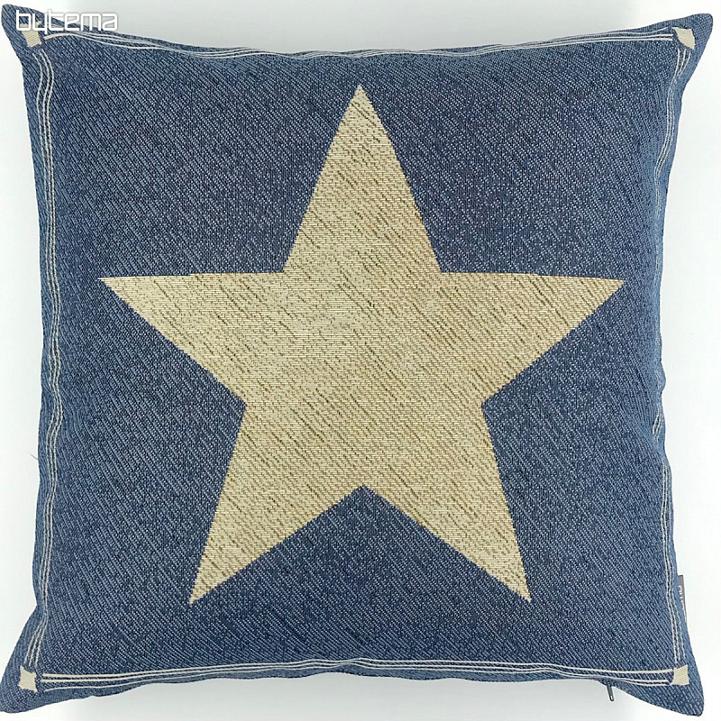 Housse de coussin tapisserie ÉTOILE BLEU 1