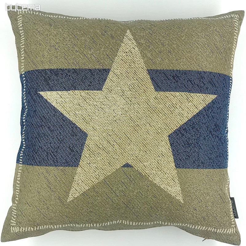 Housse de coussin tapisserie ÉTOILE BLEU 2