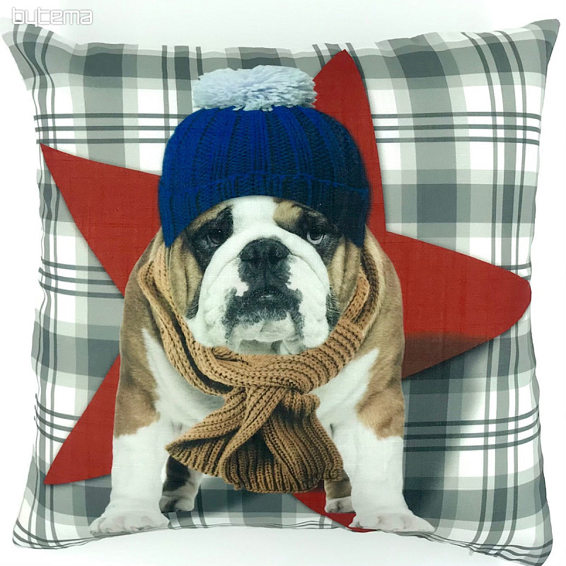Housse de coussin décorative HARRY LE BOULEDOGUE 2