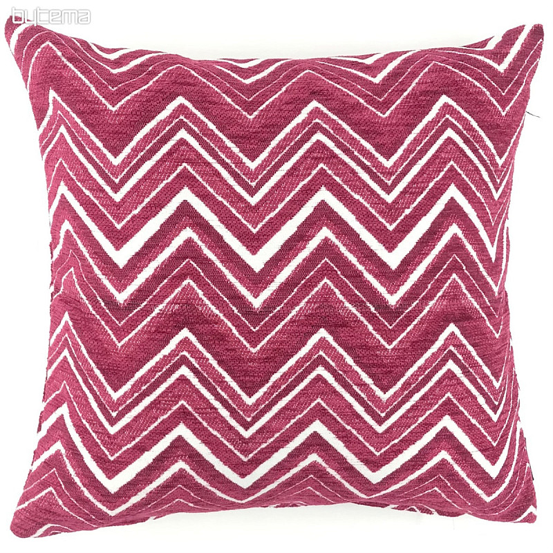 Housse de coussin décorative rose ZIG ZAG