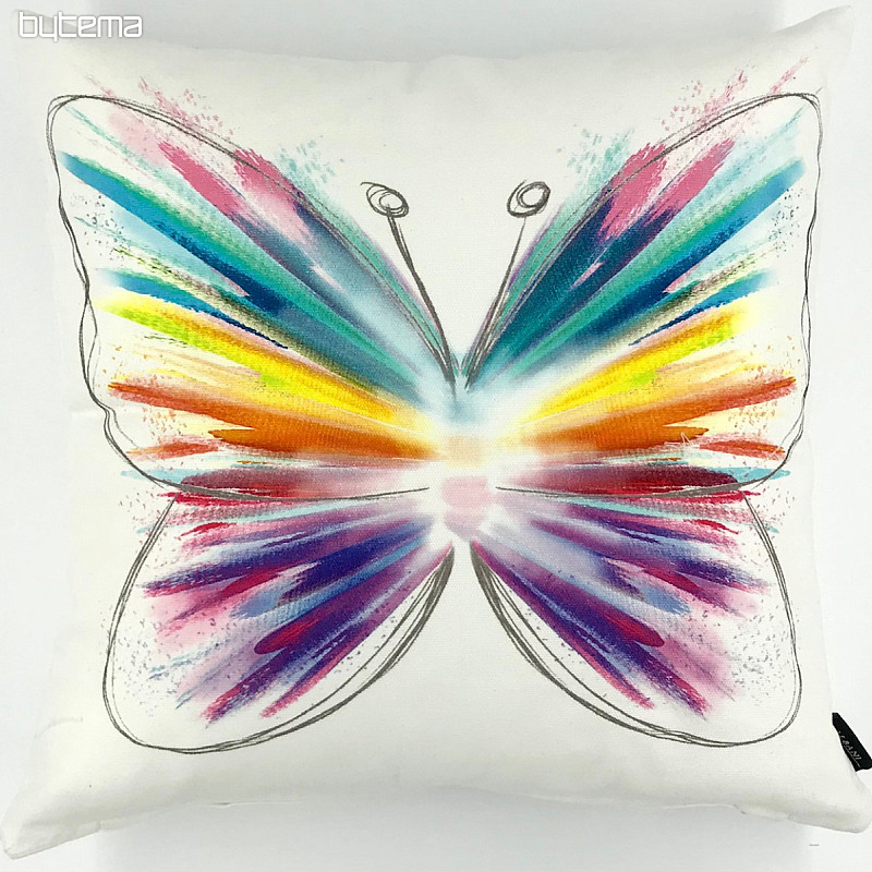 Housse de coussin déco PASTEL PAPILLON