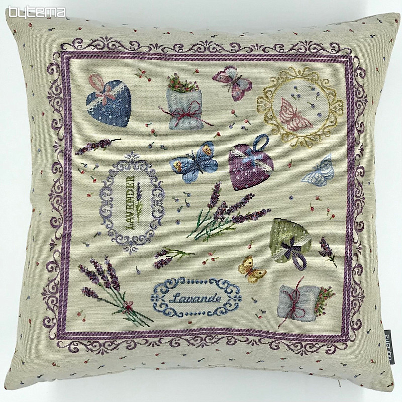 Housse de coussin tapisserie Rêve de lavande