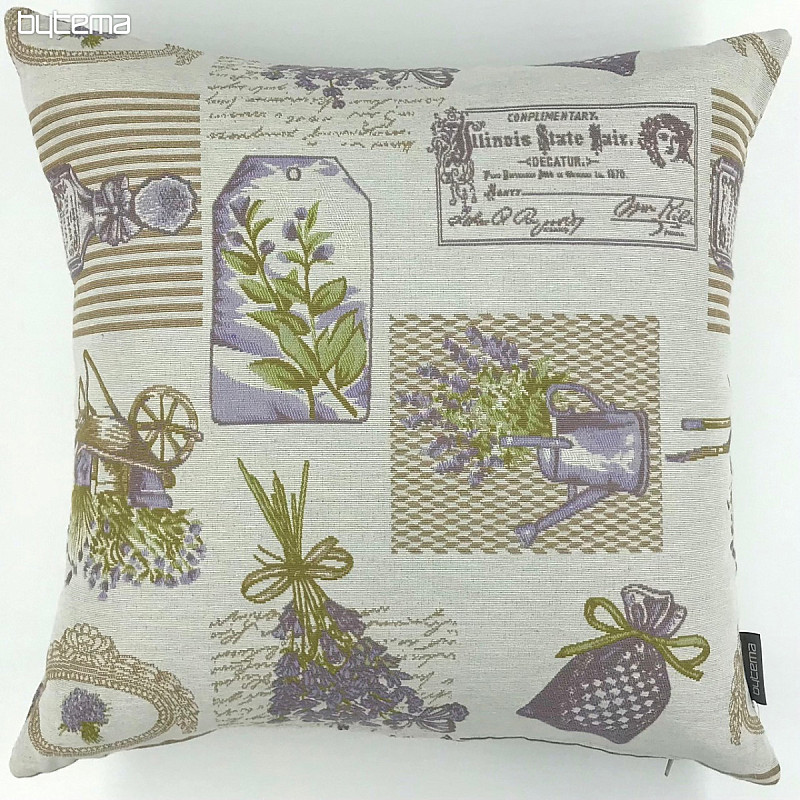 Housse de coussin décorative tapisserie LAVANDE