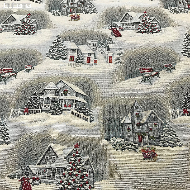 Tissu à tapisserie PAYSAGE DE NOËL