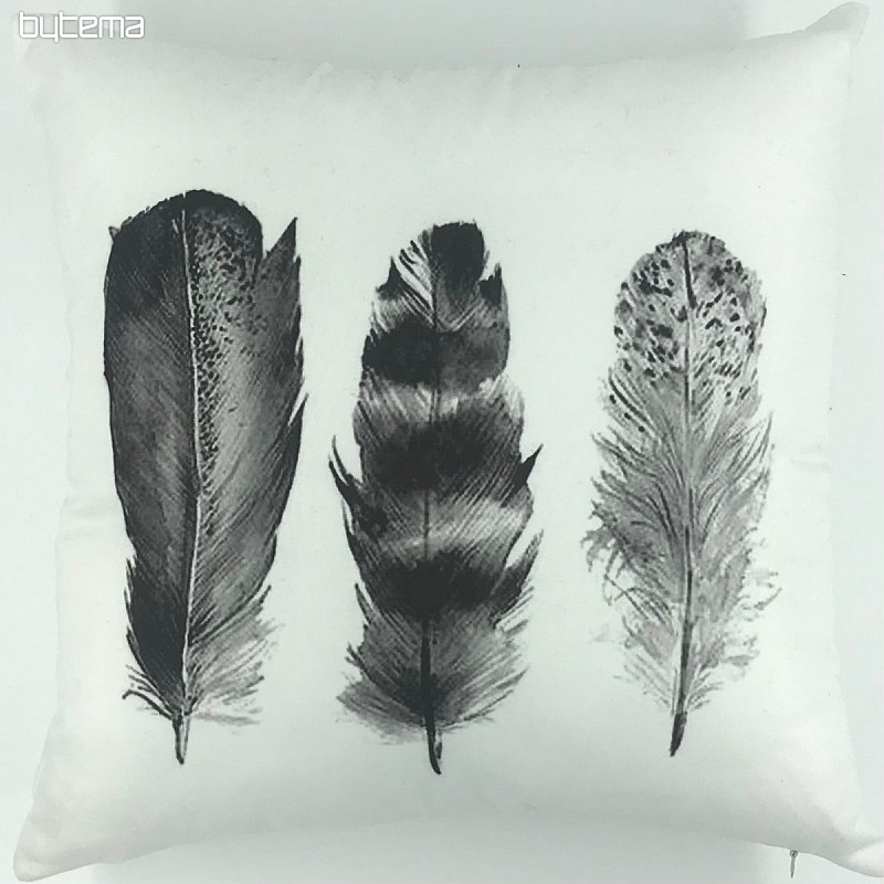 Housse de coussin PLUME NOIR