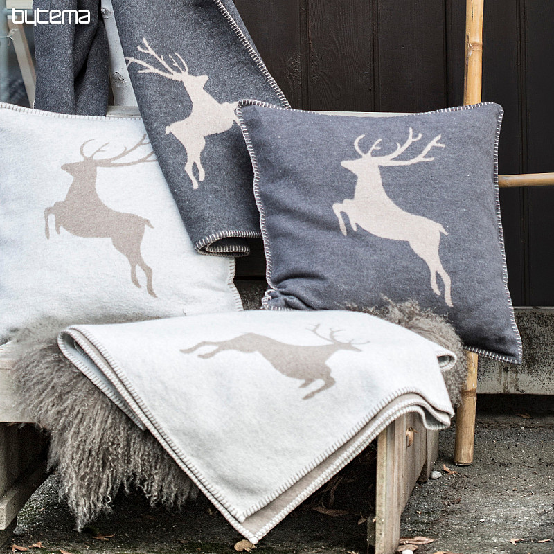 Couverture en coton DF SYLT JELEN gris clair