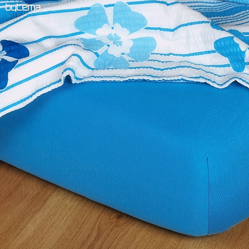 Drap de lit en jersey couleur DENIM