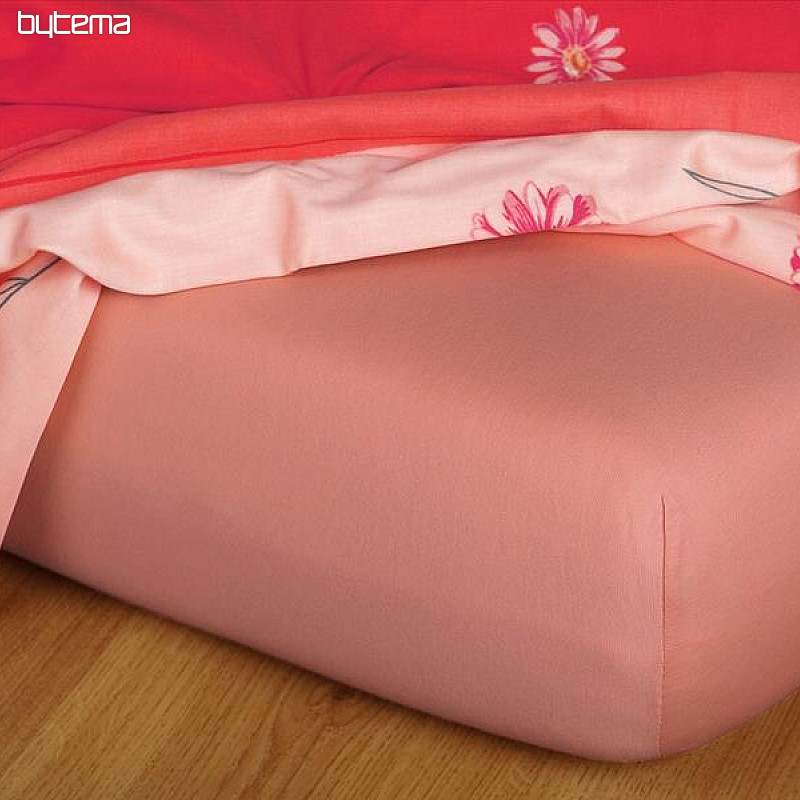 Drap de lit jersey couleur SAUMON