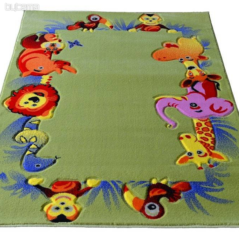 Tapis enfant KIDS SAFARI vert