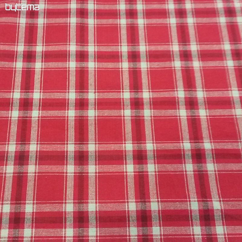 Cube en tissu TISSE beige/rouge
