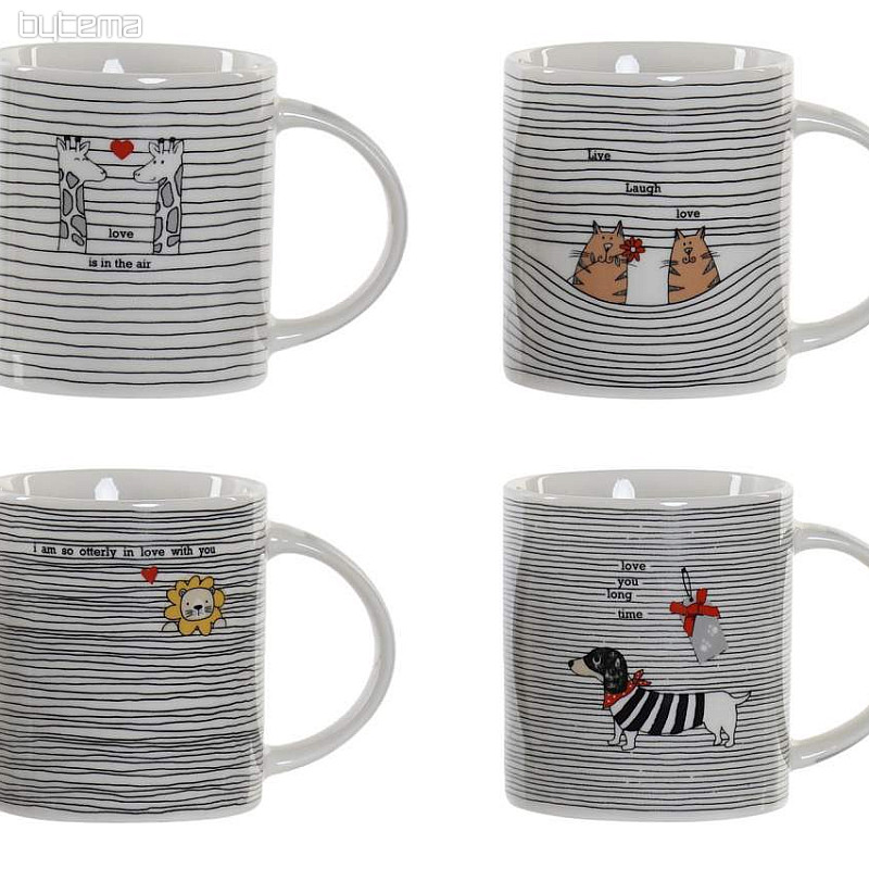 Mug Rayures Noires et Blanches 250 ml