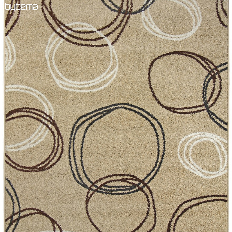 Tapis en pièces LOTTO cercles beige foncé