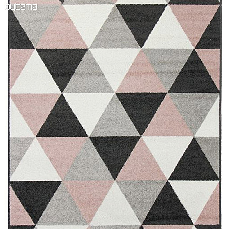 Pièce tapis LOTTO triangles noir/rose