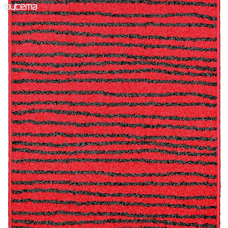 Tapis en pièces LOTTO rayures rouge/noir