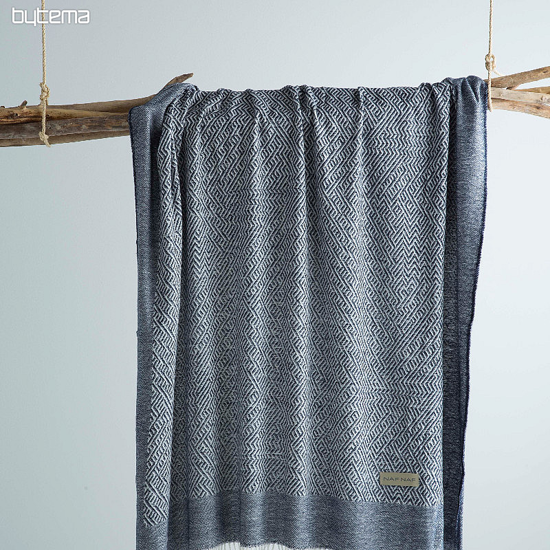 Plaid LUXE CISSE bleu marine