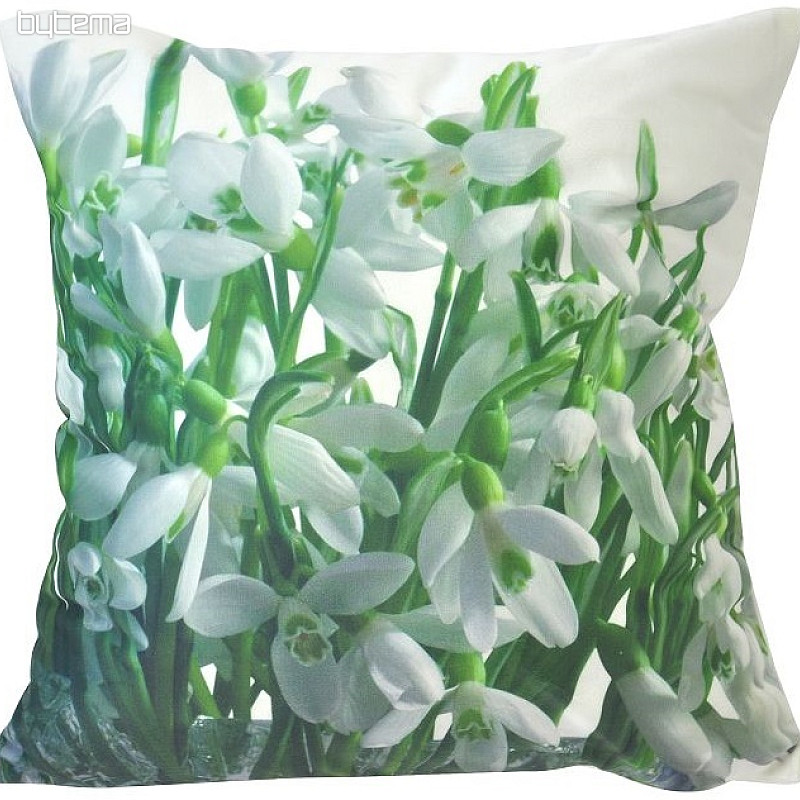 Housse de coussin décorative perce-neige