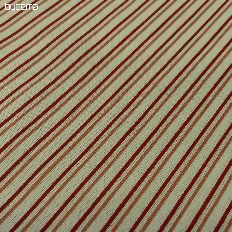 Tissu coton STRIPE rouge-rose