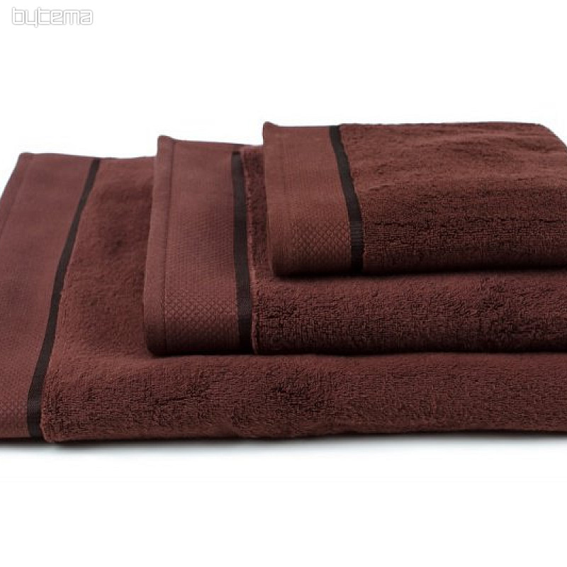 Serviette et drap de bain MIKRO marron foncé