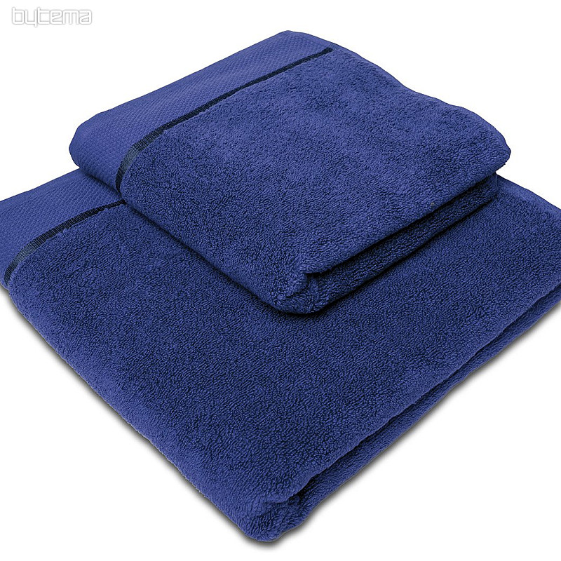 Serviette et drap de bain MIKRO bleu marine foncé
