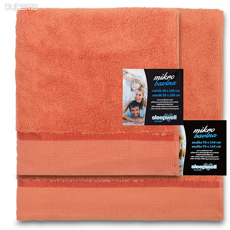 Serviette et drap de bain MIKRO orange