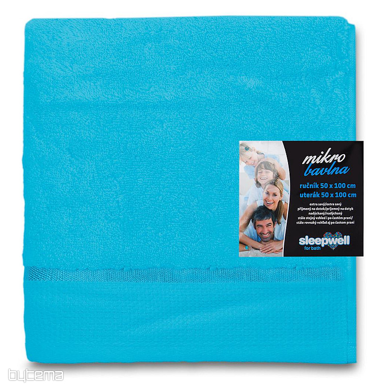 Serviette et serviette de bain MICRO TURQUOISE