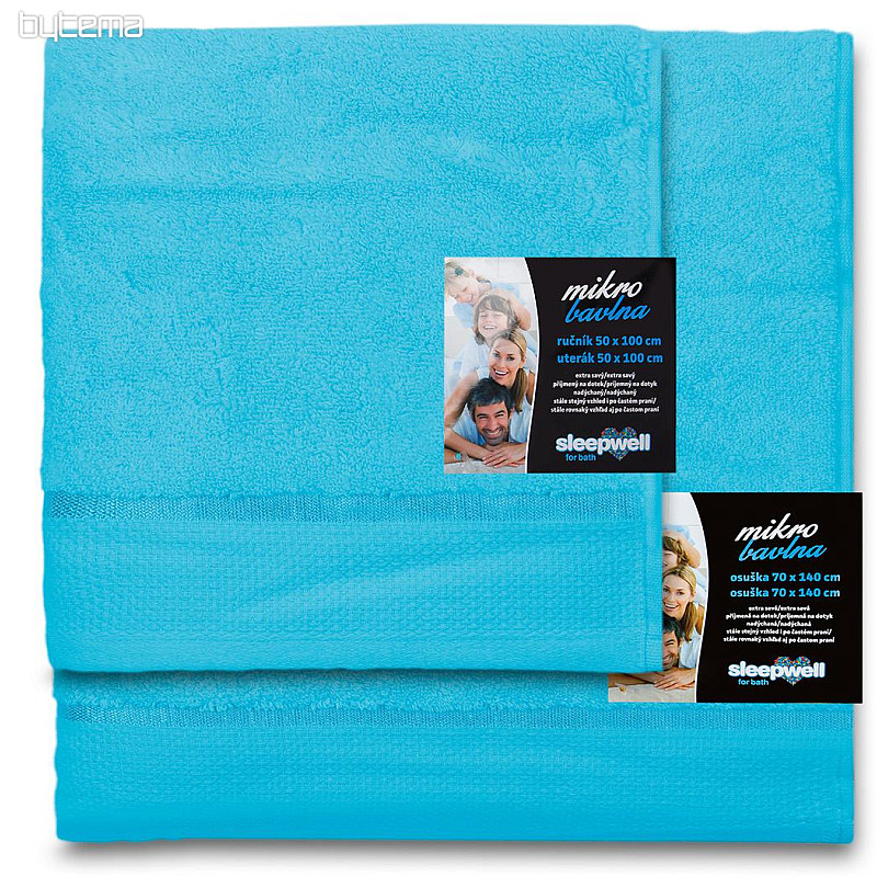 Serviette et drap de bain MIKRO turquoise