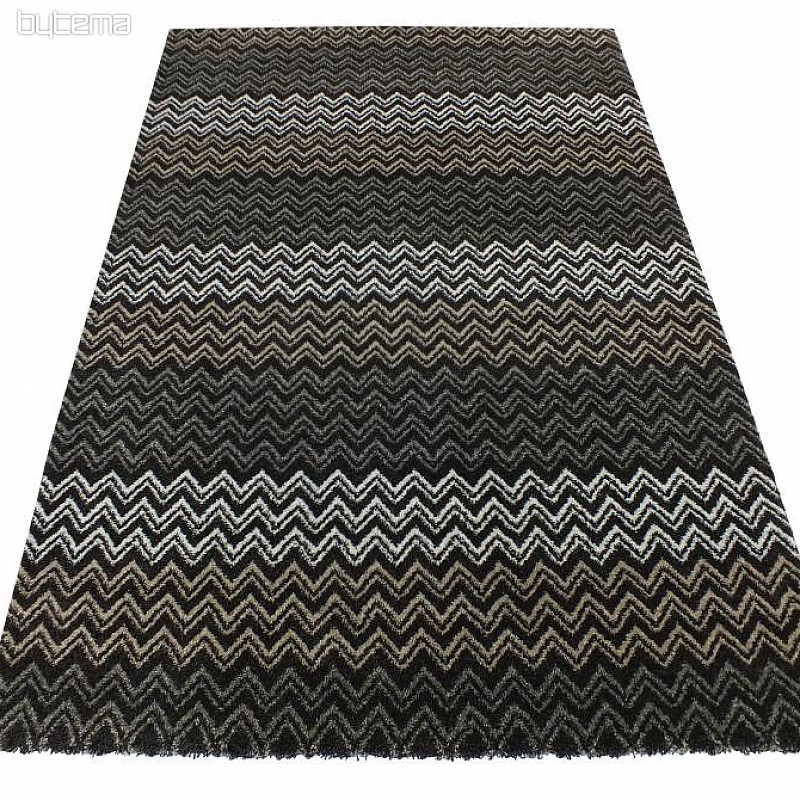 Tapis moderne ZIG ZAG marron
