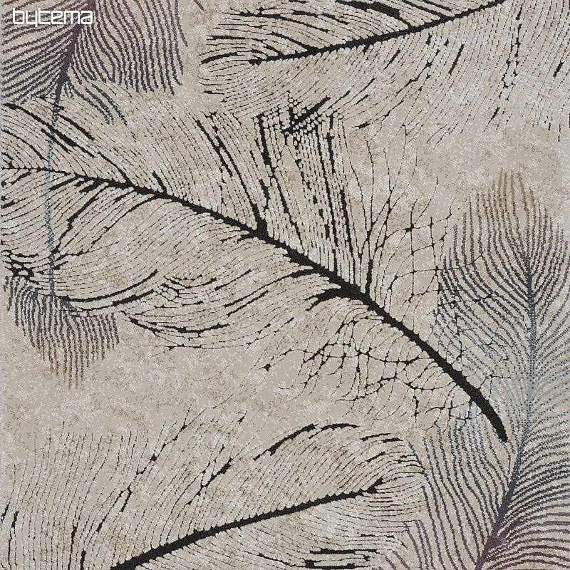 Tapis pièce BOHO feuilles
