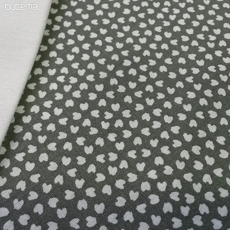 Tissu coton COEUR mentholé