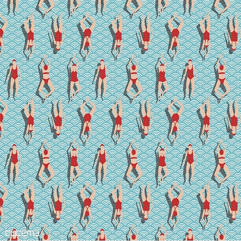 Tissu décoratif NAGEURS