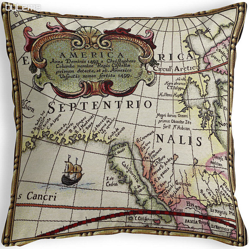 Grande housse de coussin tapisserie TERRA MERCATOR
