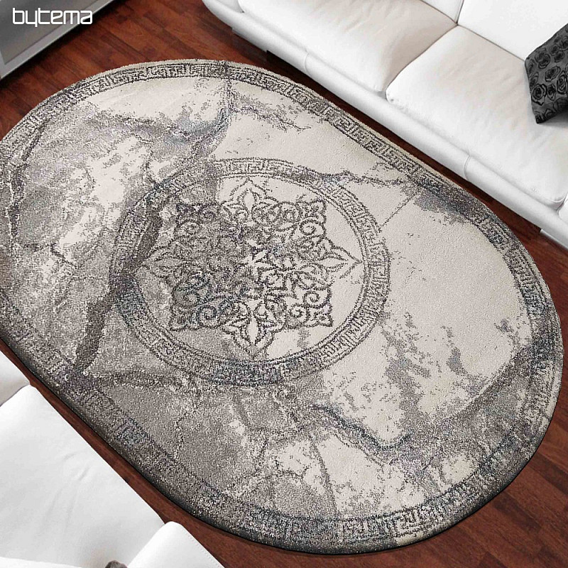 Tapis moderne ovale VISTA BLANC GRIS
