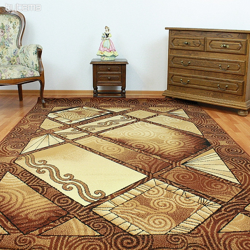 Tapis en pièces HAWAII marron