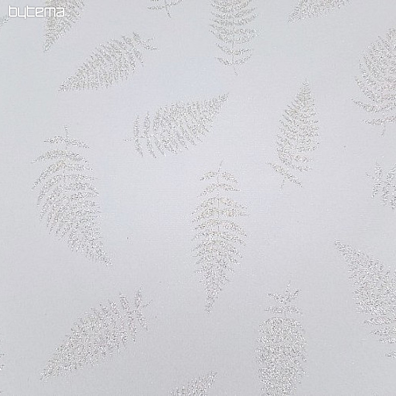 Nappes et foulards de Noël FEUILLES I natur argent