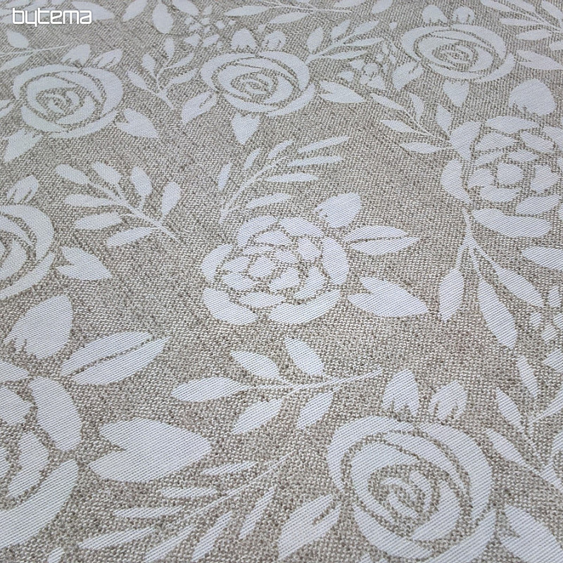Tissu déco ROSE crème