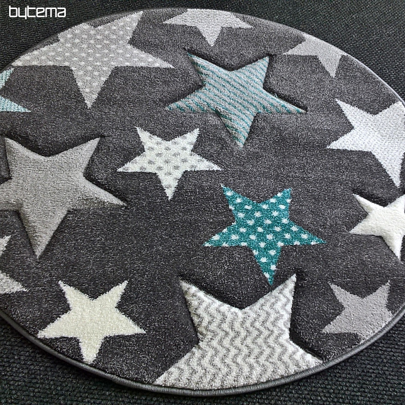 Tapis rond enfant PASTEL Etoiles