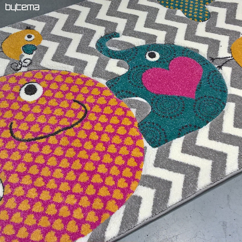 Tapis enfant PASTEL Éléphants