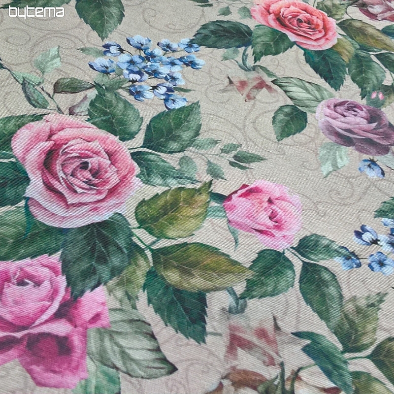 Tissu décoratif LANTANA ROSE