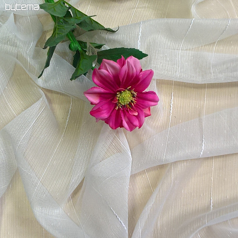 Rideau 2931/10 rayures blanc