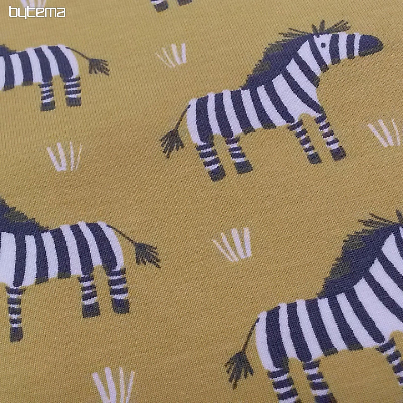 Maille coton ZEBRA jaune-vert
