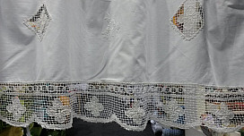 Rideau en coton pour vitrail