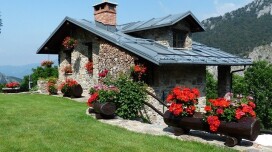 Saison des chalets dans un style vintage